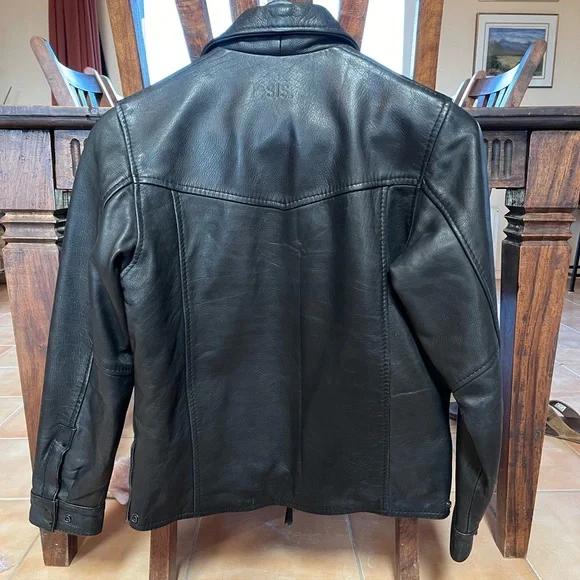 STS Black Leather Jacket size XS